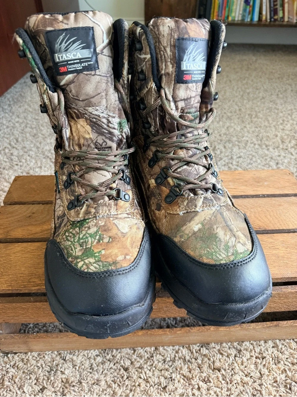 Itasca Men's Camo Hunting Boots in Brown and Black